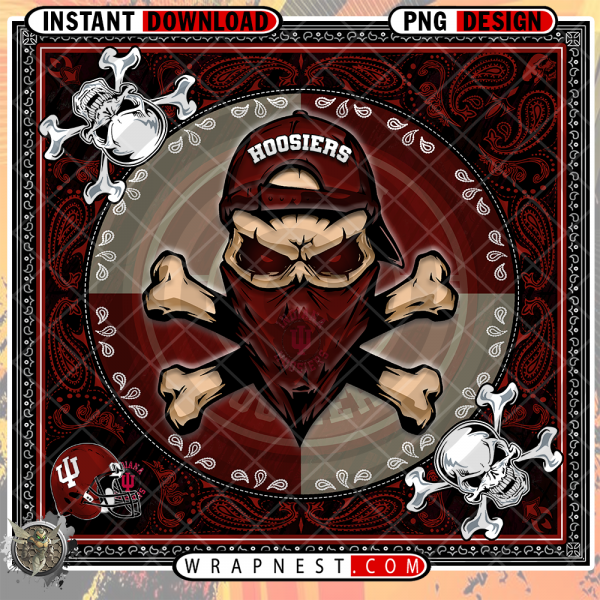 HOOSIERS SKULL BANDANA