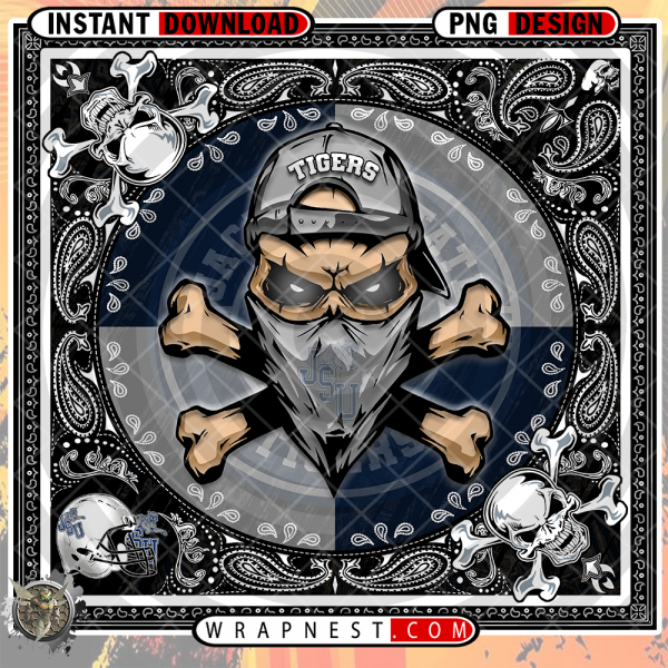 TIGERS SKULL BANDANA