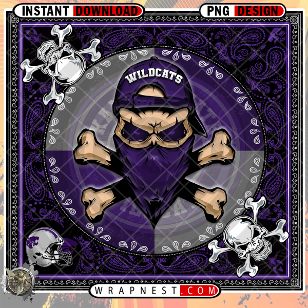 WILDCATS SKULL BANDANA