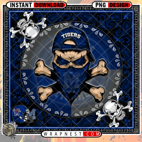 TIGERS SKULL BANDANA