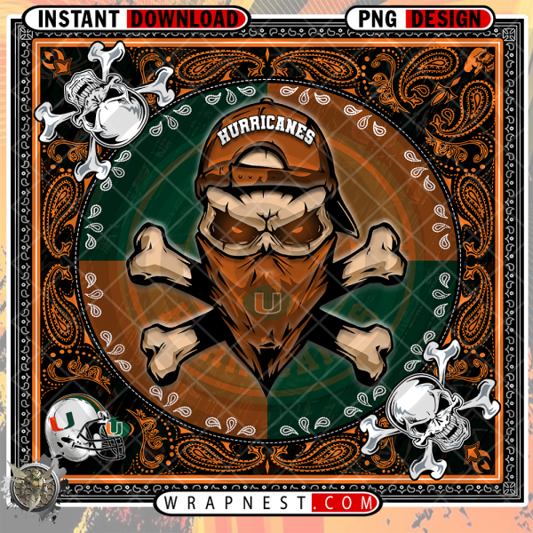 HURRICANES SKULL BANDANA