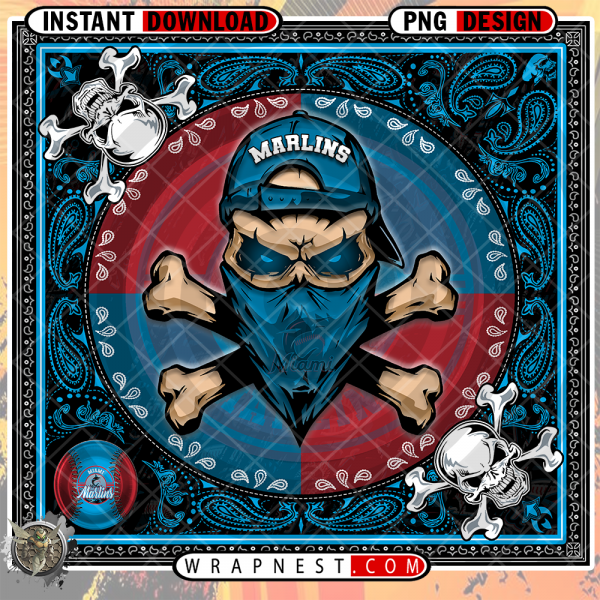 MARLINS SKULL BANDANA