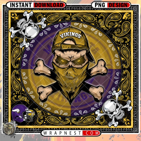 VIKINGS SKULL BANDANA