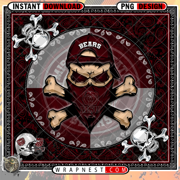 TIGERS SKULL BANDANA