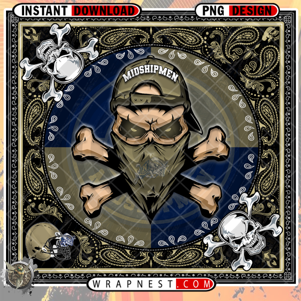 MIDSHIPMEN SKULL BANDANA