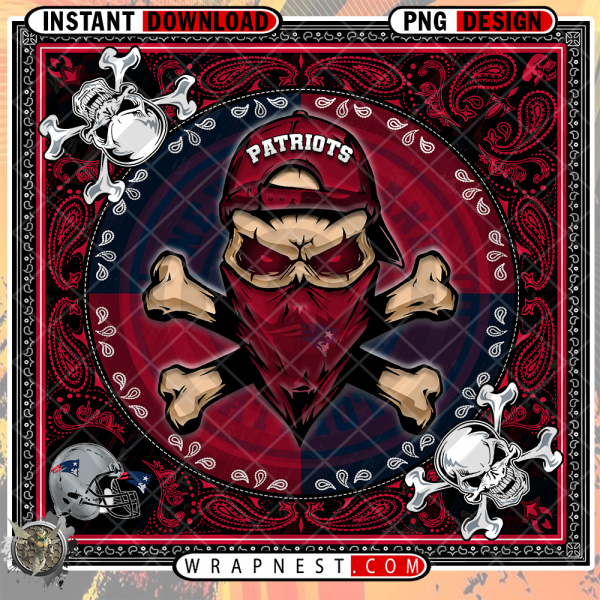 PATRIOTS SKULL BANDANA