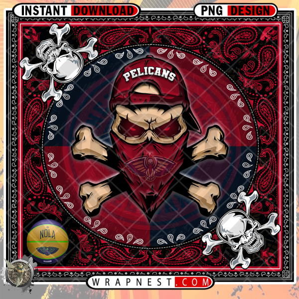 PELICANS SKULL BANDANA