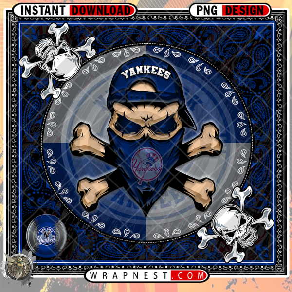 YANKEES SKULL BANDANA