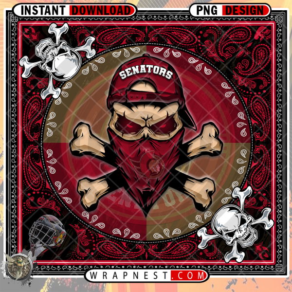 SENATORS SKULL BANDANA