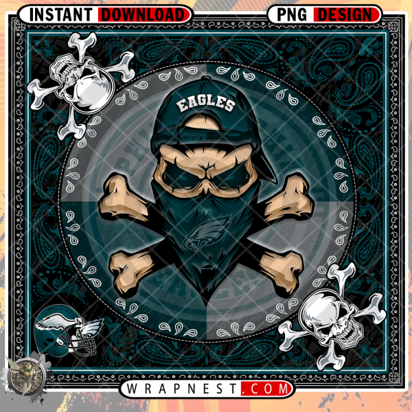 EAGLES SKULL BANDANA