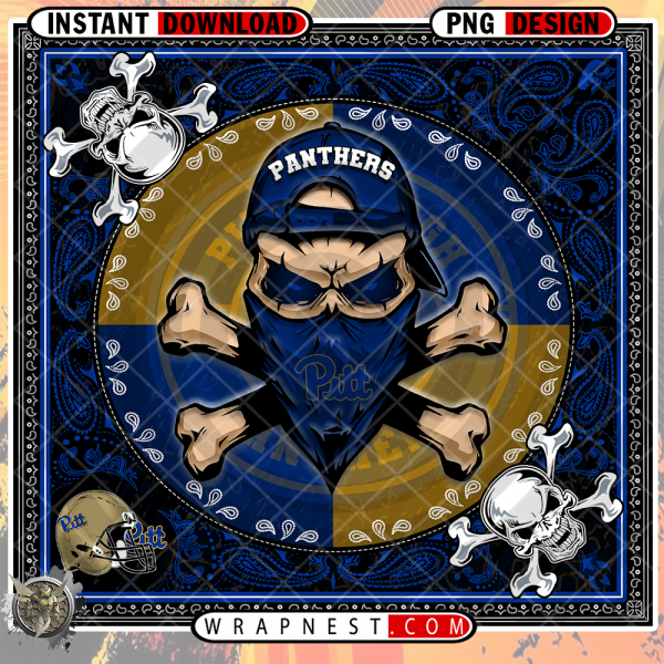 PANTHERS SKULL BANDANA