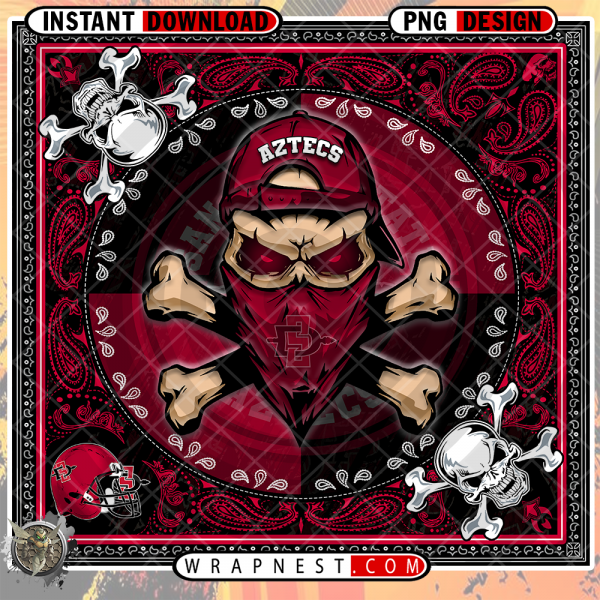 AZTECS SKULL BANDANA