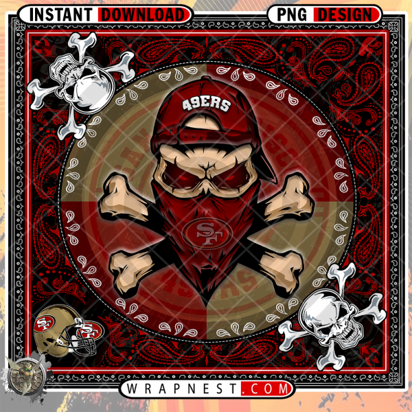 49ERS SKULL BANDANA
