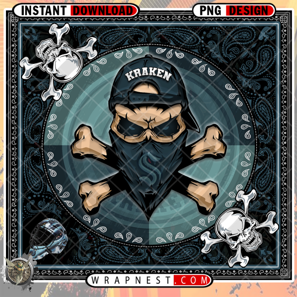 KRAKEN SKULL BANDANA