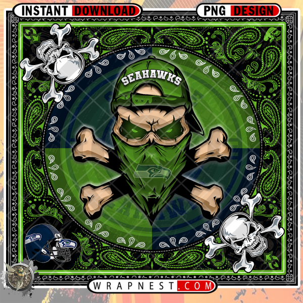 SEAHAWKS SKULL BANDANA