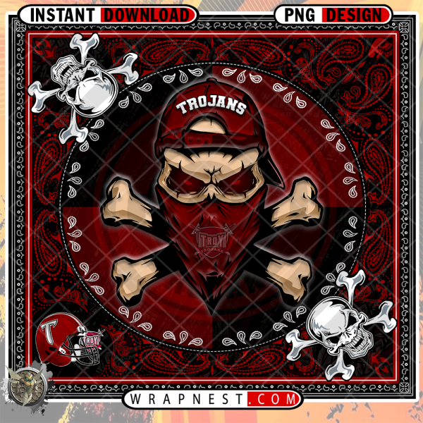 TROJANS
  SKULL BANDANA