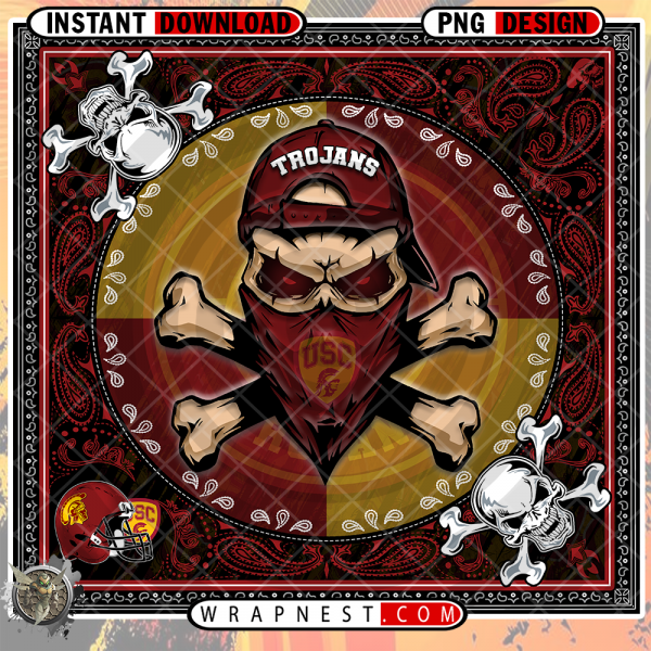 TROJANS SKULL BANDANA