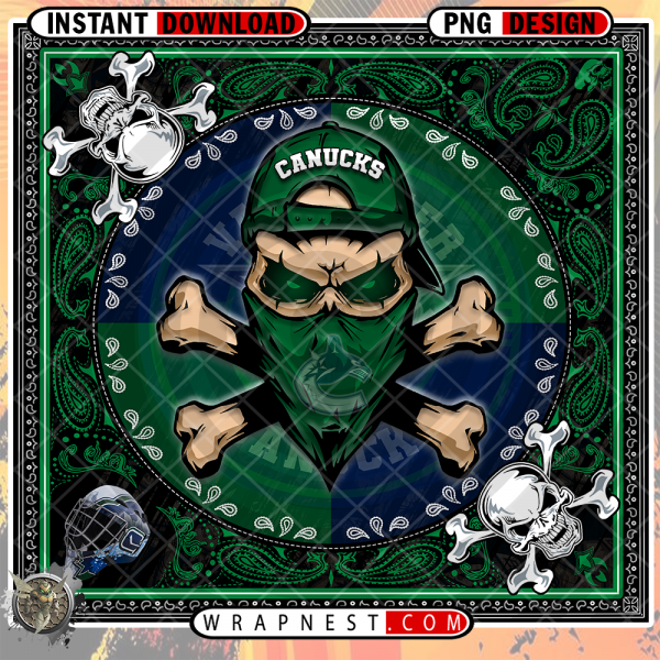 CANUCKS SKULL BANDANA