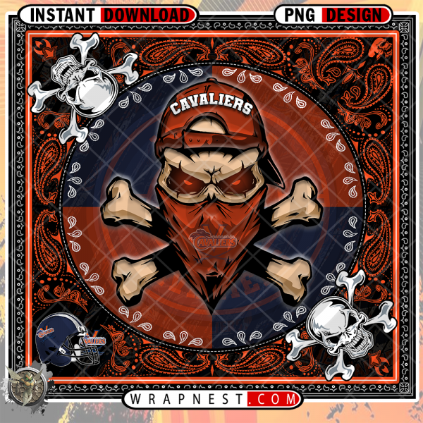 CAVALIERS SKULL BANDANA