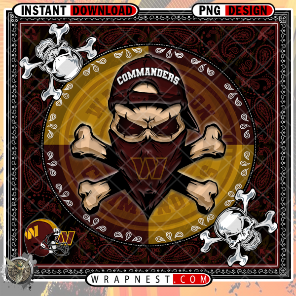 COMMANDERS SKULL BANDANA