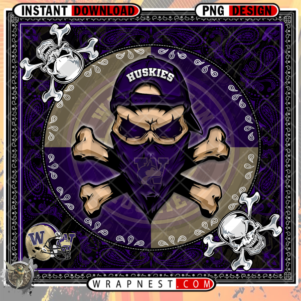 HUSKIES SKULL BANDANA