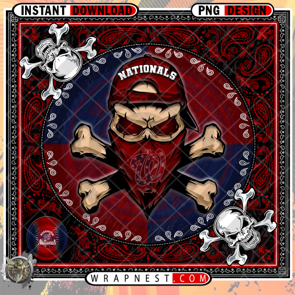 NATIONALS SKULL BANDANA