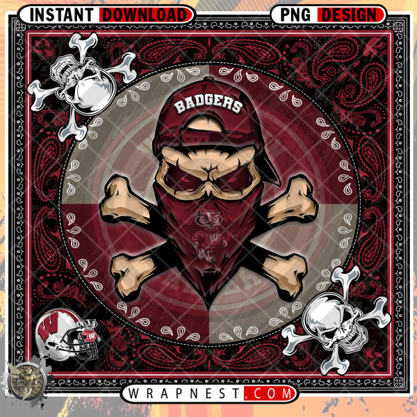 BADGERS
  SKULL BANDANA